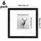 Americanflat 8x8 Square Picture Frames for Grid Gallery - Set of 6 and 9 - 4x4 with Mat or 8x8 without Mat - Square Grid Picture Frames - Shatter Resistant Glass - Hanging Hardware - Includes Easel - Black
